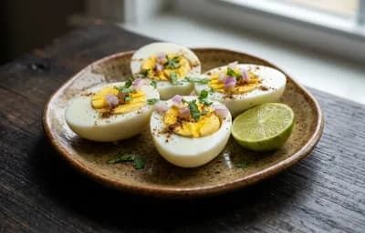 Hard Boiled Eggs with Roasted Almonds