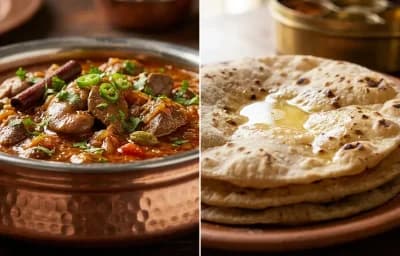 Gurda Kaleji Masala with Roti