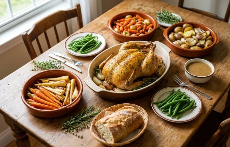 Herb-Roasted Chicken with Roasted Root Vegetables