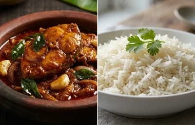 Kane Pulimunchi with Boiled Rice