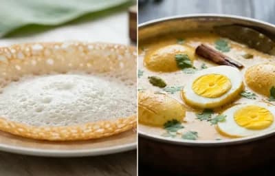 Kerala Appam with Egg Kurma