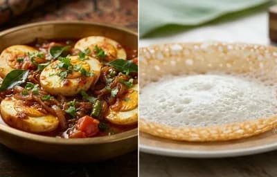 Kerala Egg Roast with Kerala Appam