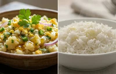 Koni aru Aloo Pitika with Steamed Basmati Rice