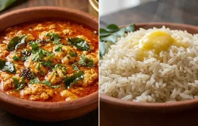 Konkani Egg Drop Curry with Ukda Tandul