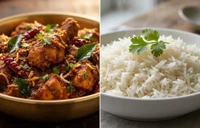 Kori Ajadina with Boiled Rice