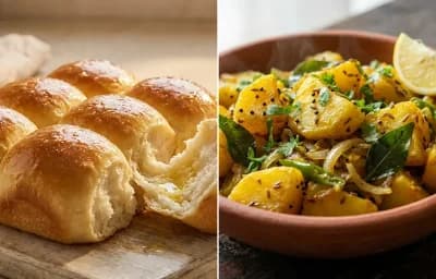 Ladi Pav with Sukhi Batata Bhaji