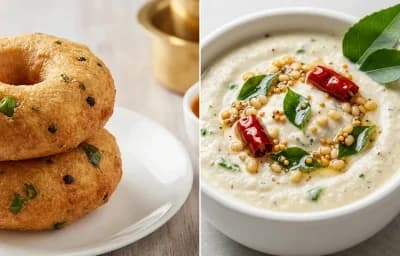 Medu Vada with Coconut Chutney
