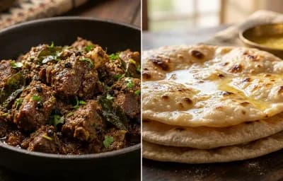 Mutton Pepper Fry with Chapati