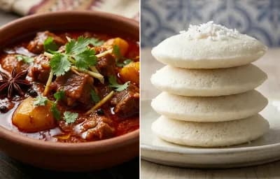 Mutton Vindaloo with Goan Sanna