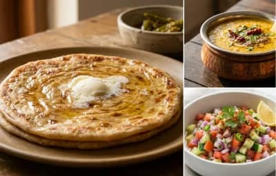 Paratha with Dal Fry