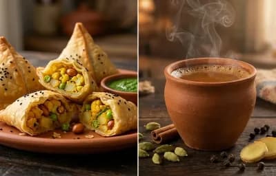 Phulkopir Singara with Masala Cha