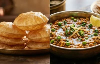 Puri with Chicken Keema