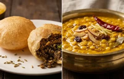 Radhaballabhi with Cholar Dal