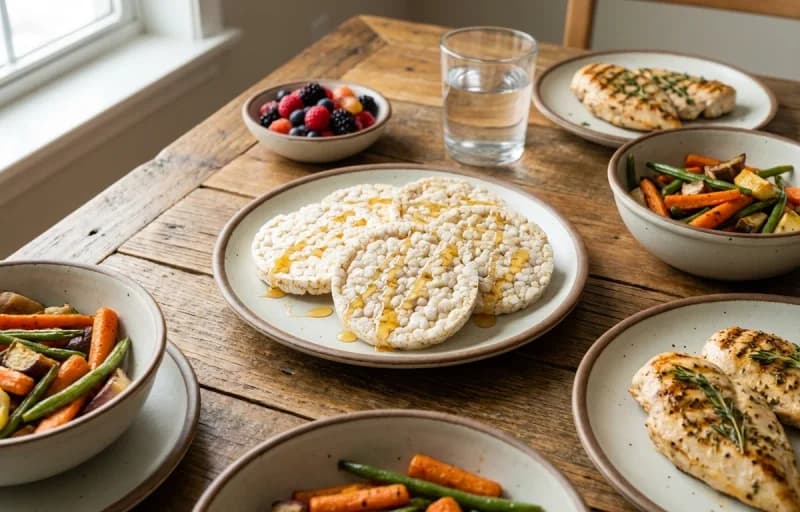 Rice Cakes with Honey