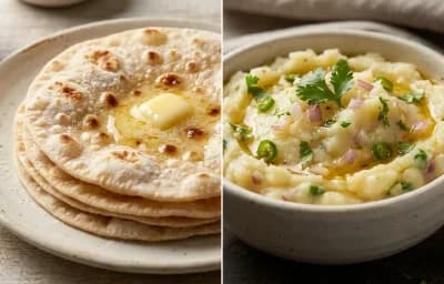 Ruti with Aloo Seddho Makha
