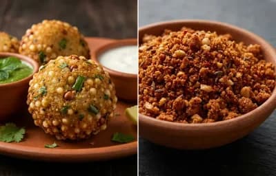 Sabudana Vada with Shengdana Chutney