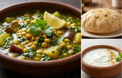 Sai Bhaji, Phulka and Dahi