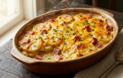Scalloped Potatoes and Ham