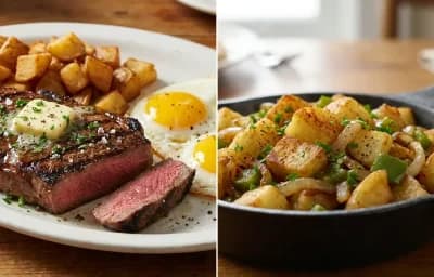 Steak and Eggs with Home Fries