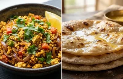 Tofu Bhurji with Chapati