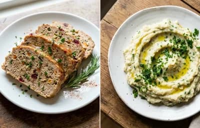 Turkey Meatloaf with Cauliflower Mash