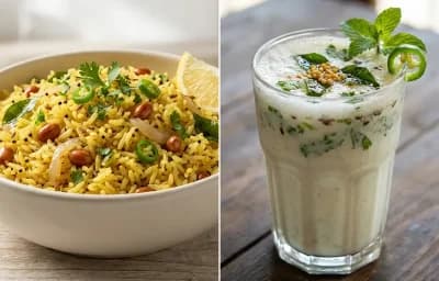 Vagharela Bhat with Masala Chaas