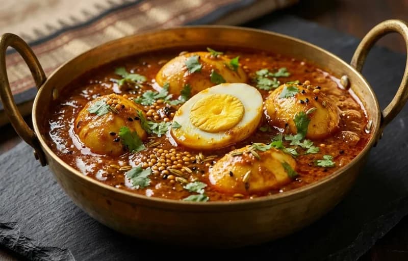 Achari Anda Curry with Jeera Rice - Recipe 1