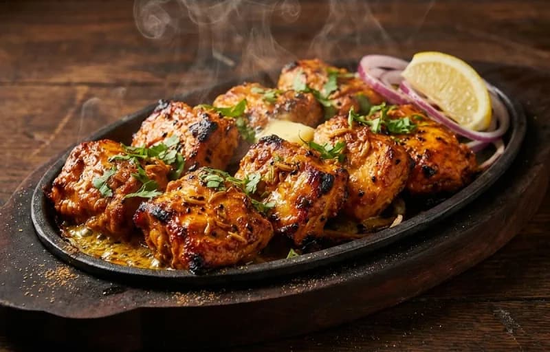 Achari Chicken Tikka with Indian Onion Rings - Recipe 1