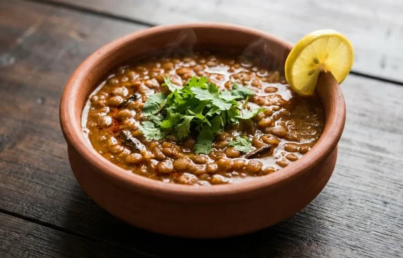 Akkha Masoor with Steamed Basmati Rice - Recipe 1