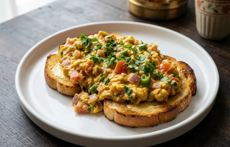 Akuri on Toast with Masala Chai - Recipe 1