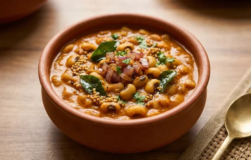 Boiled Rice, Alasande Gassi, Tendli Batata Upkari and Southekayi Kosambari - Recipe 2