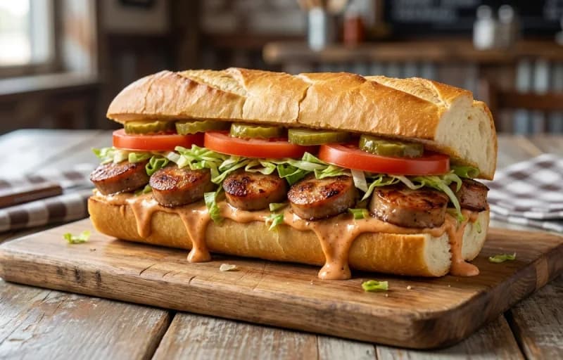 Alligator Sausage Po'boy