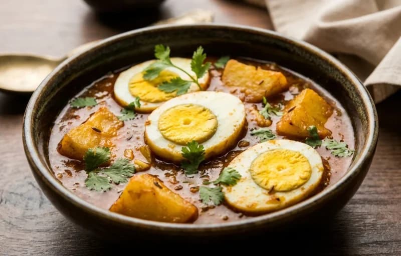 Chapati with Aloo Anda Curry - Recipe 2