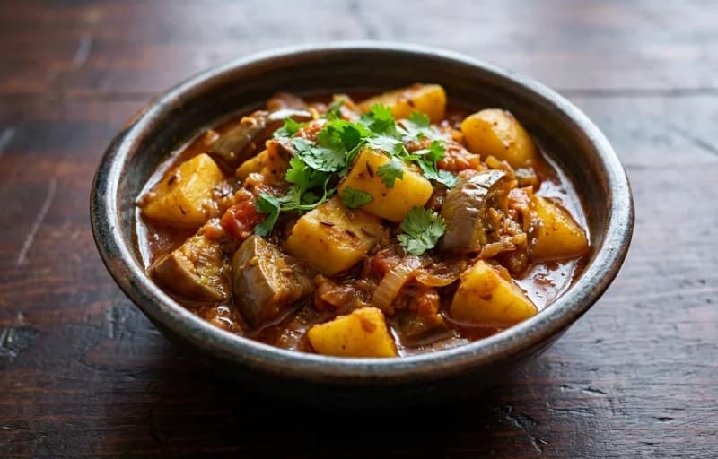 Aloo Baingan with Roti - Recipe 1