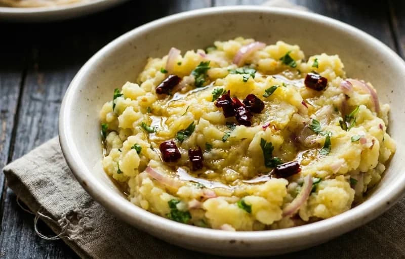 Panta Bhaat, Aloo Bhorta and Kancha Lonka Murgi - Recipe 2