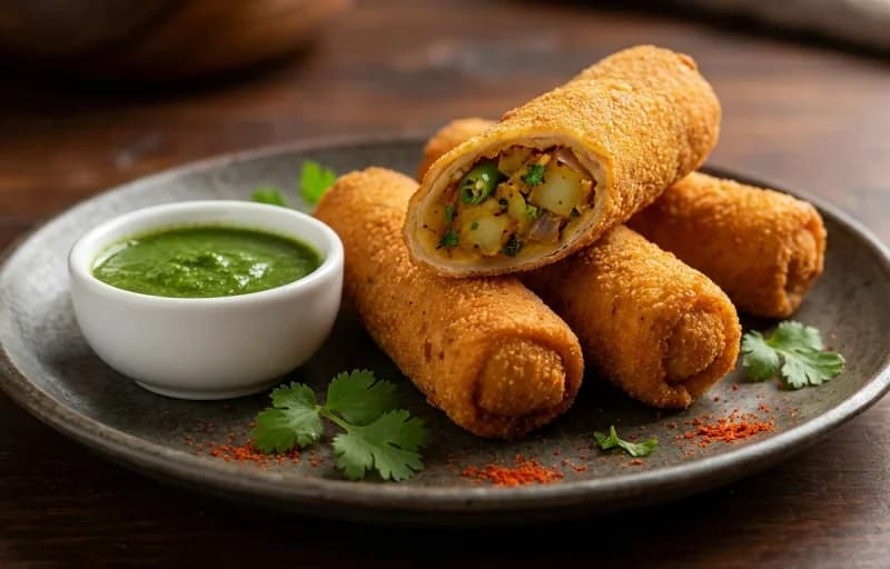 Railway Mutton Curry with Aloo Bread Rolls - Recipe 2