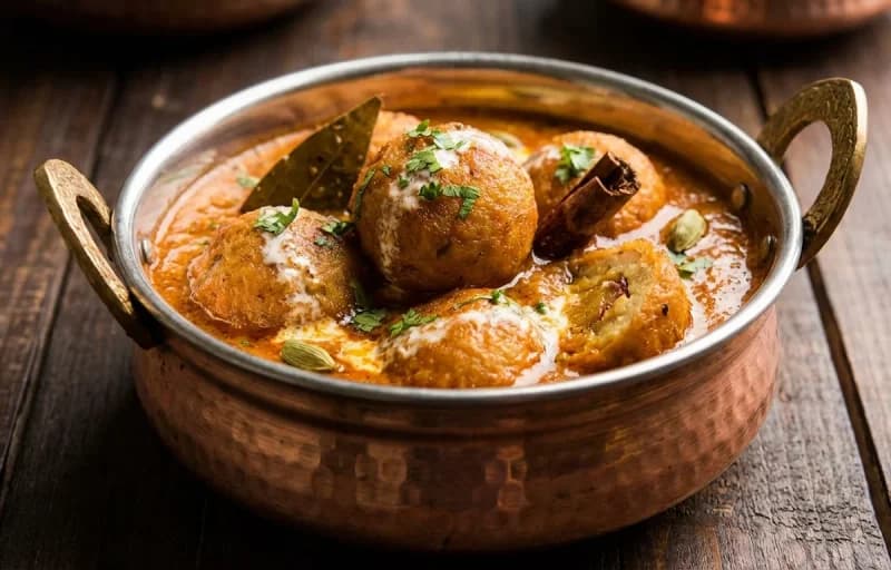 Aloo Bukhara Kofta with Roti - Recipe 1