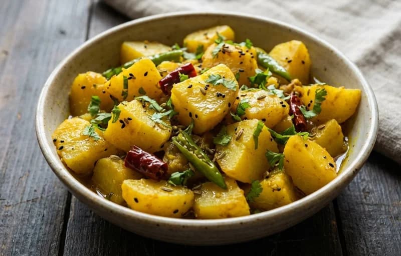 Bengali Porota with Aloo Chorchori - Recipe 2