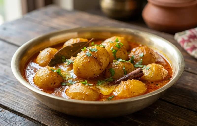 Koraishutir Kochuri with Aloo Dum Bengali Style - Recipe 2