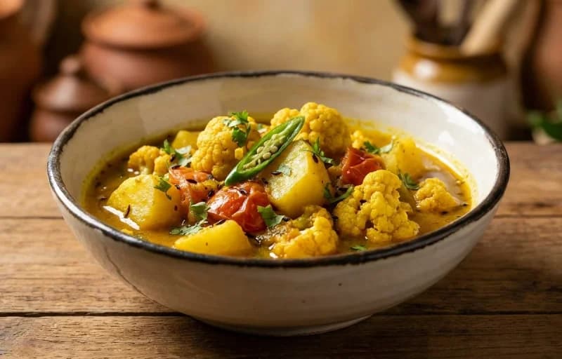 Ruti with Aloo Phulkobi - Recipe 2