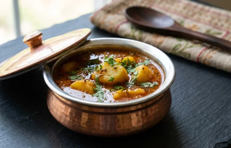 Aloo Salan with Matar Pulao - Recipe 1