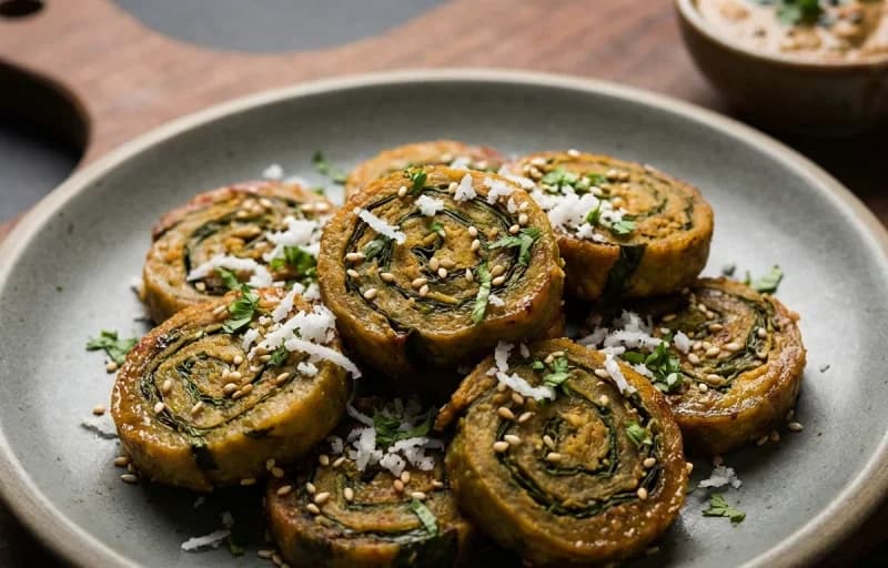 Aluchi Vadi with Coriander Mint Chutney - Recipe 1