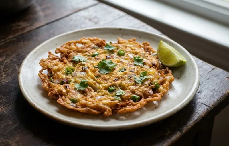 Paratha, Anda Bhaja and Aloo Bhaja - Recipe 2