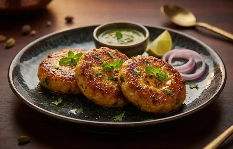 Anda Galouti Kebab, Warqi Paratha and Mint Chutney - Recipe 1