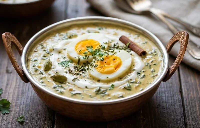 Anda Methi Malai, Missi Roti and Kachumber Salad - Recipe 1