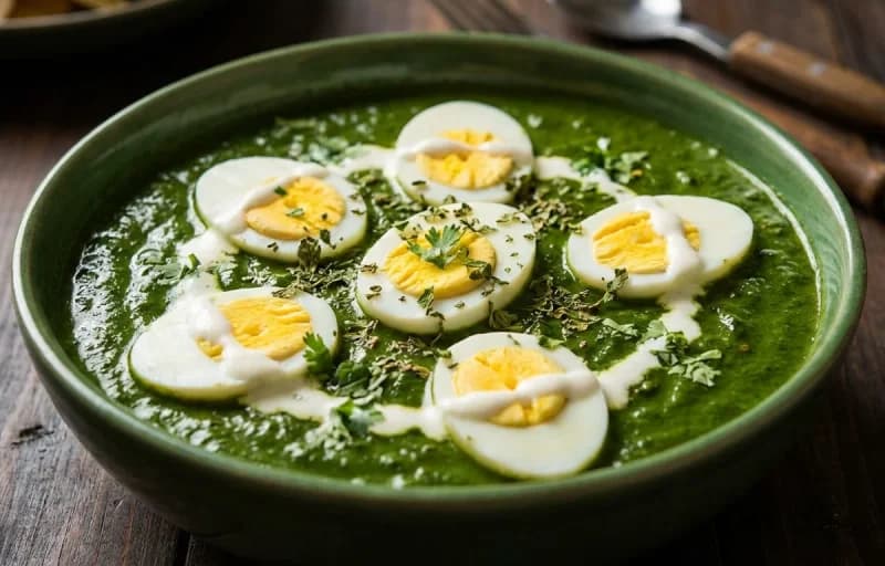 Anda Palak Curry with Makki di Roti - Recipe 1