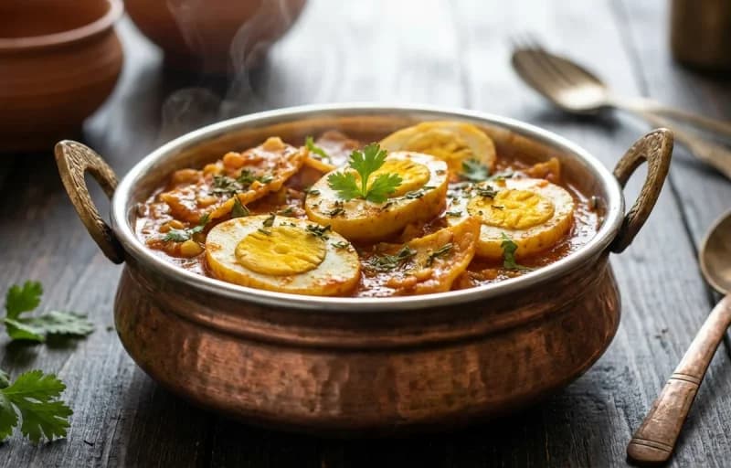 Anda Papad ki Sabzi with Missi Roti - Recipe 1