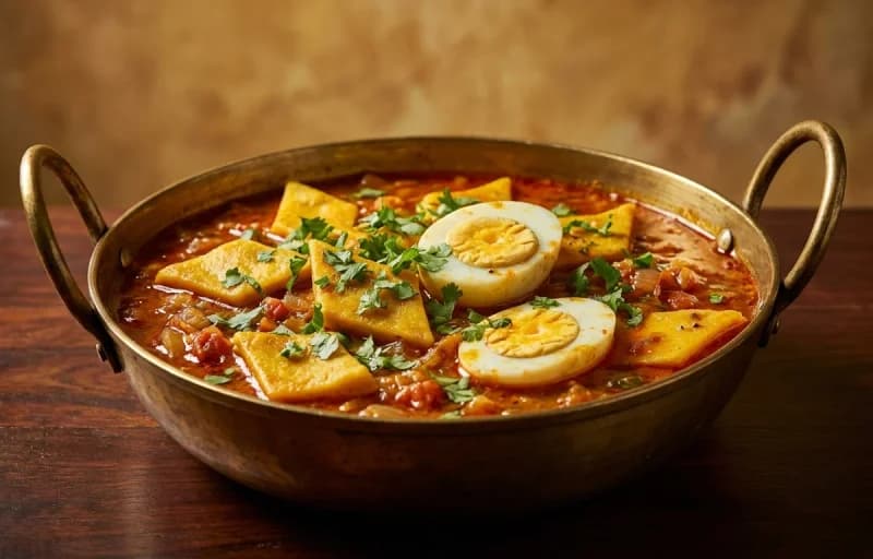 Anda Pitod Curry with Missi Roti - Recipe 1