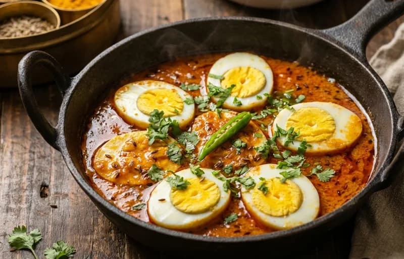 Ande ka Jhol with Sattu Paratha - Recipe 1