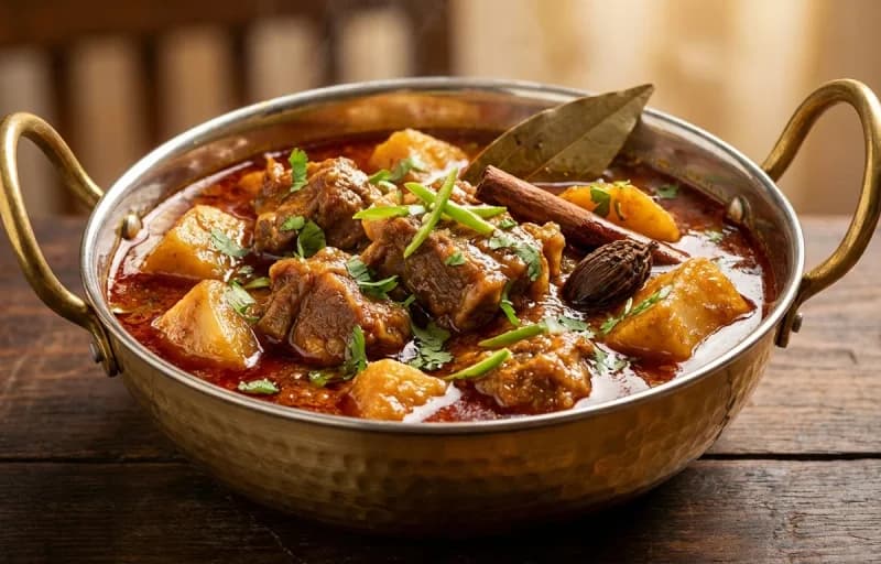 Arbi Gosht with Saffron Sheermal - Recipe 1